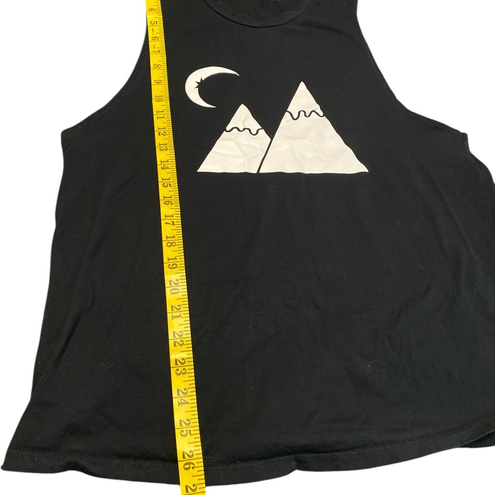 Zyia Active Mountain Moon Logo Muscle Tee Black Tank Top Size XXL Workout Gym - Picture 7 of 10